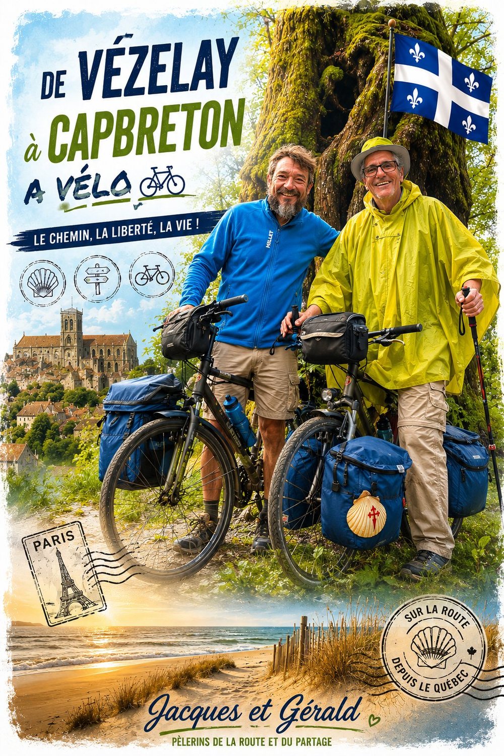 Jacques et Gérald, pèlerins à vélo